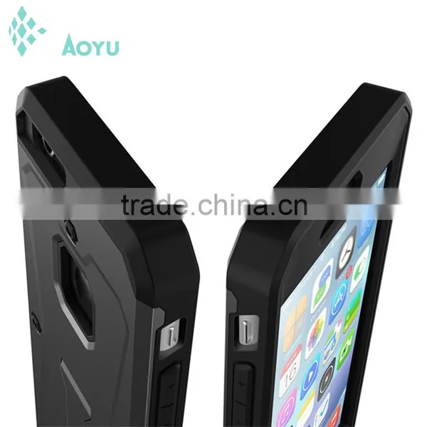 100% WaterProof Case ShockProof Case For Iphone 6 4.7 Inch Aluminum Gorilla Glass Black Metal Phone Case photo-6