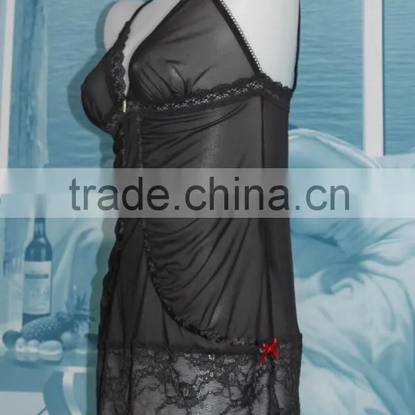 Sexy Mature Baby Doll Lingerie Baby Doll Fashion Lace Open Transparent ,nylon/spandex Underwear photo-3