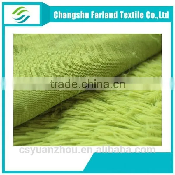 Green Long Plush Fur Fabric for Floor Mattress photo-4