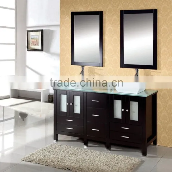 Glass Vanity Top Bathroom Cabinet WJB020 photo-5