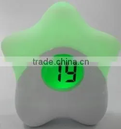 Digital Room Thermometer Silicone LED Color Changing Night Light photo-2