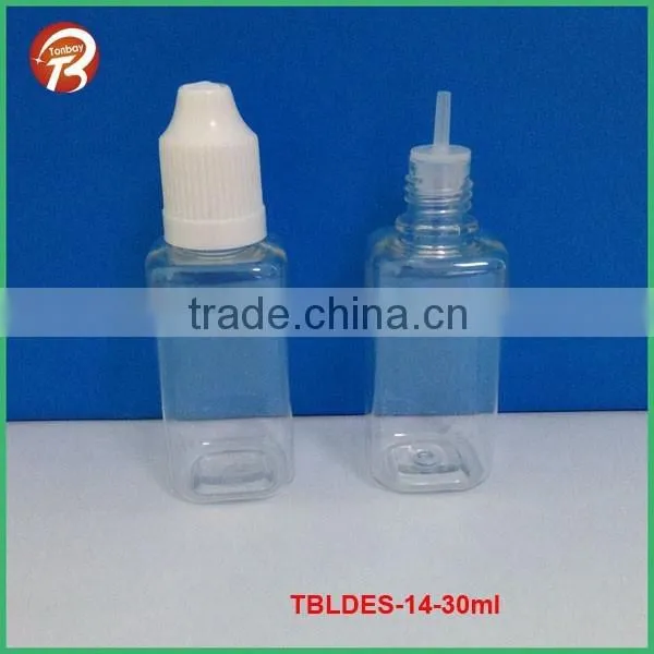10ml 30ml PET Plastic Square E-liquid Bottle With Thin Dropper&childproof Cap photo-3