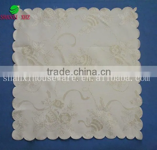 Christmas jacquard table cloth with gold threads