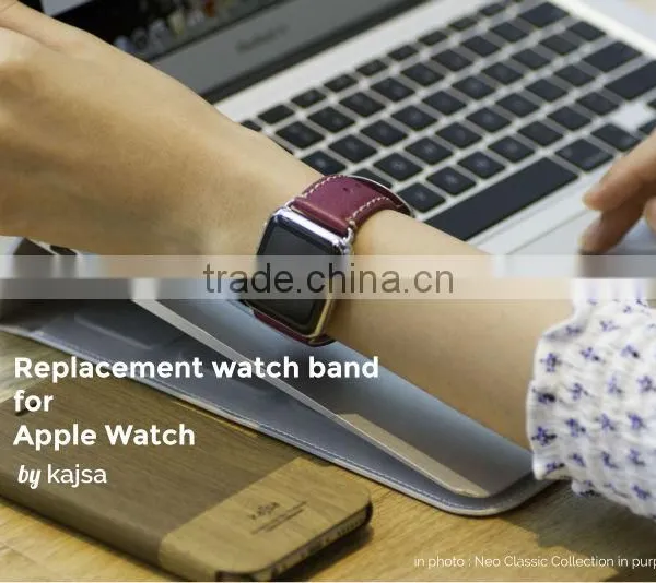 Original Kajsa Neo Classic Collection Genuine Leather Watch Band Wrist Strap For 42MM Apple Watch MT-3967 photo-6
