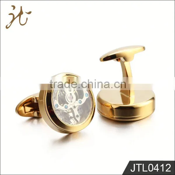 Good Quality Eco-Friendly Copper Gold Watch Cufflinks photo-3