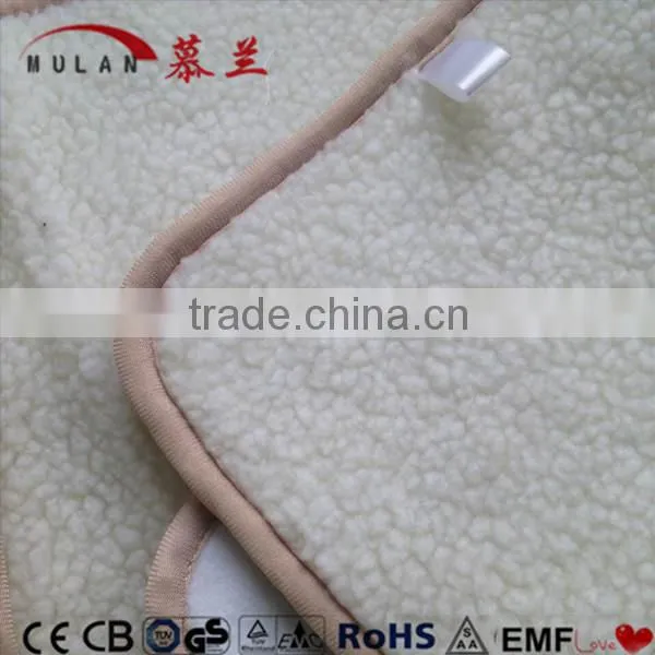 100% Synthetic Wool Fabric Electric Blanket With Heating Element photo-2