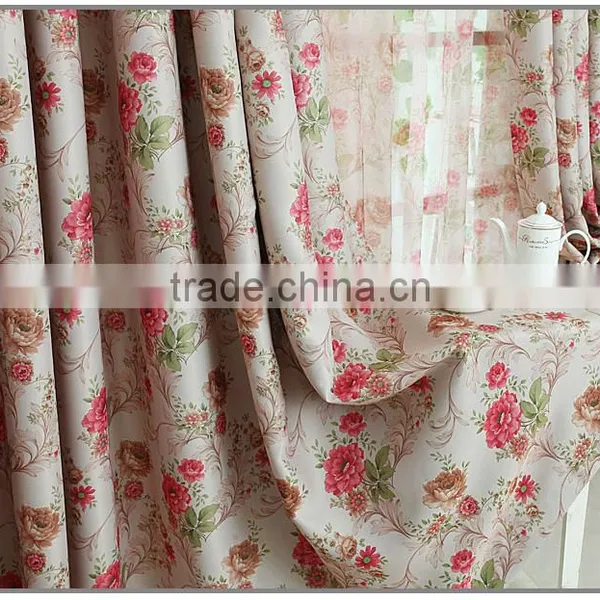 Countryside Style Garden Floral Fabric Curtain With Exquisite Jacquard photo-5