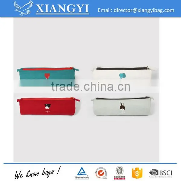 Canvas Pencil Case Small Animal Cylinder Pencil Case Pen Curtain Stationery Bags photo-4