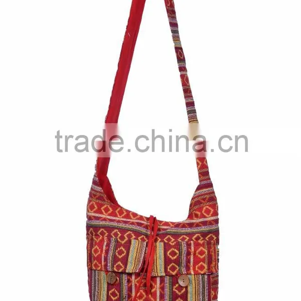 Ice Fabric Long Handle Bag With Two Pocket