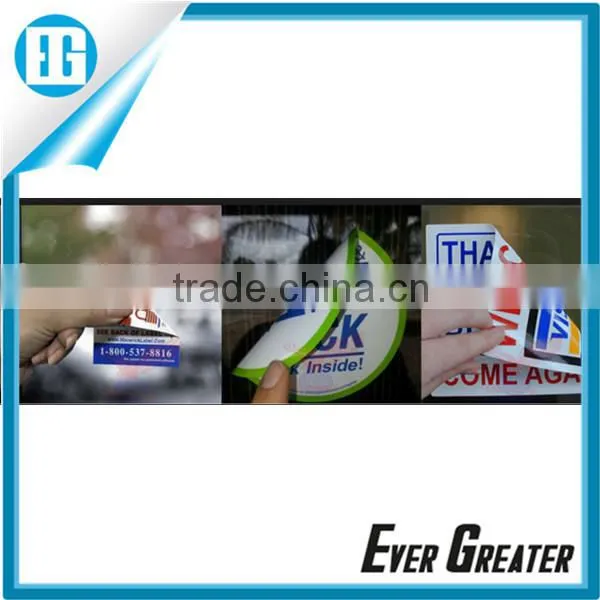 Custom Static Clear Cling Vinyl Sticker, DIE CUT Clear WINDOW STICKER Custom Car Bumper Sticker photo-2