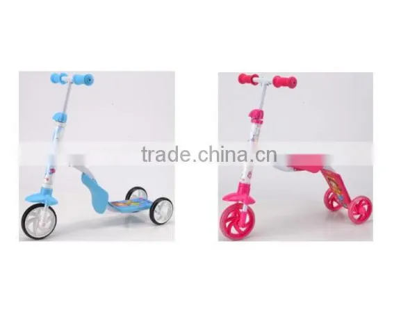 PLASTIC FOLDING TRI SCOOTER, CHILDREN KIDS SCOOTER ,CHEAP THREE WHEEL SCOOTER