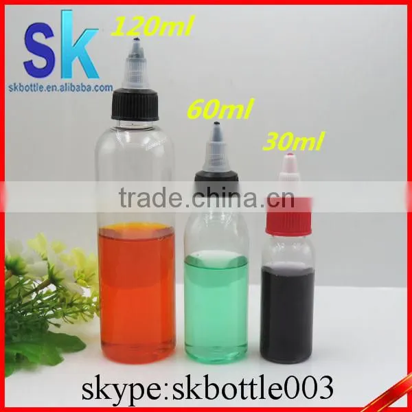 e Liquid 30ml 60ml 120ml Pet Bottle With Twist Cap Plastic Twist Cap Bottle Wholesale photo-4