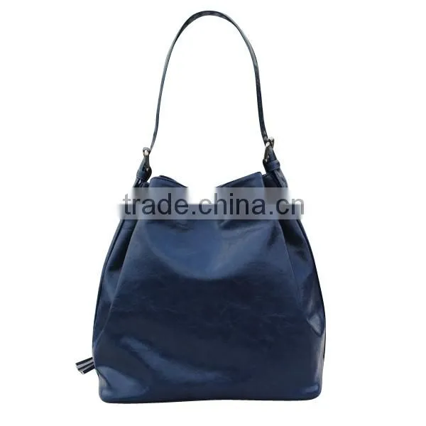 Leather Drawstring Bag for Ladies, Called Fringed Bag and Bucket Handbag photo-3