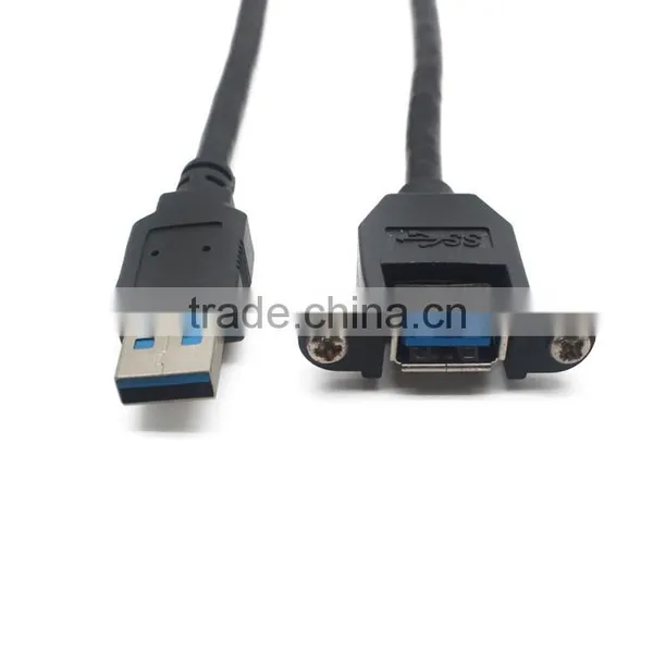 USB3.0 AM to AF 2m Extention Cable With Plug Locking Screws Male to Female photo-3