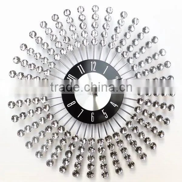 Wholesales Sunburst Wall Clock, Mordern Wall Clock. Decorative Wall Clock in Brighter Bead