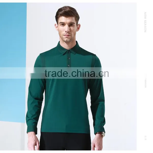Custom Mercerized Cotton T-shirt Business Casual Set of Long Sleeve T-shirt Male Head photo-3