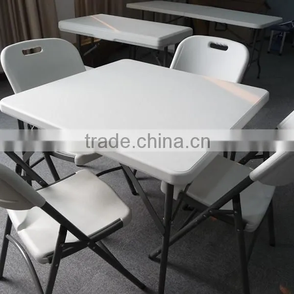 Square Shape Blow Moulded Foldable Table,blow Moulded Furniture,plastic Folding Table