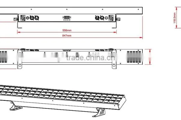 High Quality 72x3W Dmx White Led Wall Washer Light photo-5