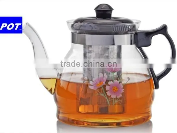Heat-resistant Pyrex Glass Tea/coffee Pot With Infuser 1000ML(glass Factory) photo-3