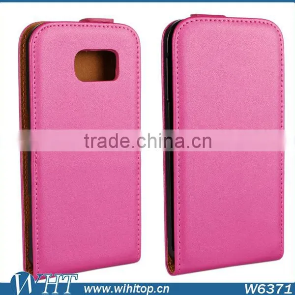 Magnetic Vertical Style Magnetic Flip Genuine Leather Case for Samsung Galaxy S6 G9200 photo-4