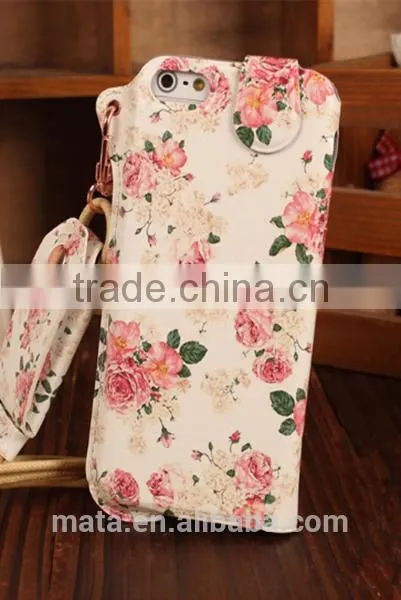 Fashionable Painting PU Leather Case With Sliding For Iphone 6 photo-5