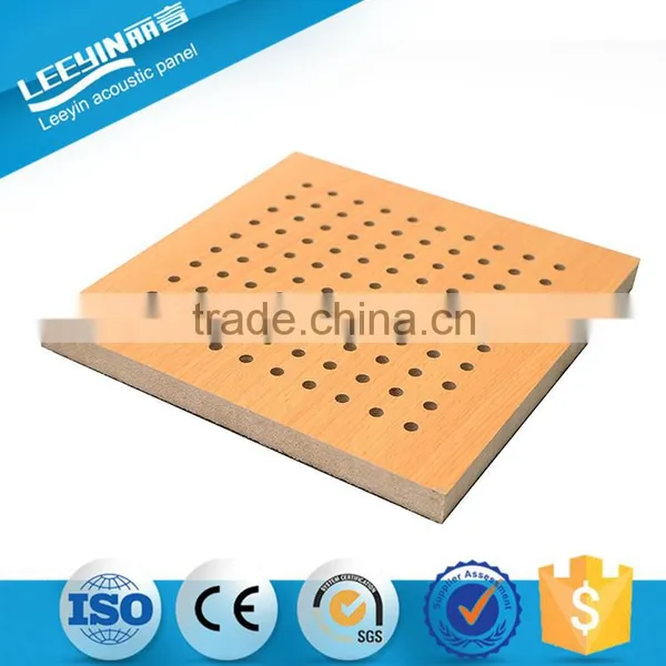 Wood Veneer Mdf Perforated Acoustic Panel