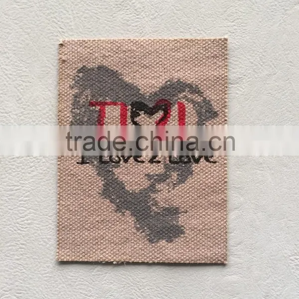 Durable 100% Cotton Canvas Silk Screen Printed Label Trademark photo-3