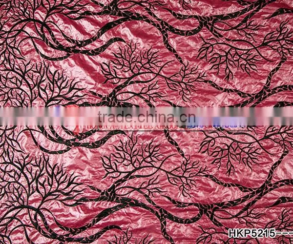 Lace Fabric/black Tree Geometry Plain Embroidery Fabric With Peachblow Basic Fabric From GZ Hongming photo-3