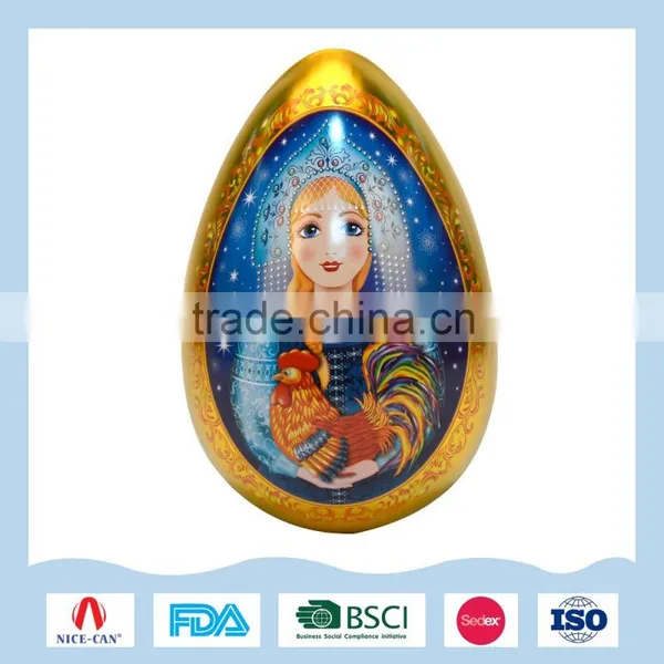 Good Design Hot Sale Egg Shape Gift Packages Tin Boxes photo-2