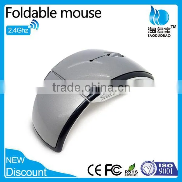 Black Desktop Usb Folding Wireless Mouse photo-5