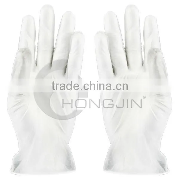 Disposable White Food Contact Vinyl Gloves