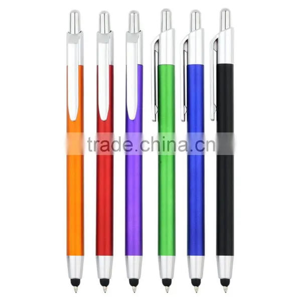 Cheap Plastic Click Action Promotional Ball Point Pen With Tip Touch Stylus photo-2