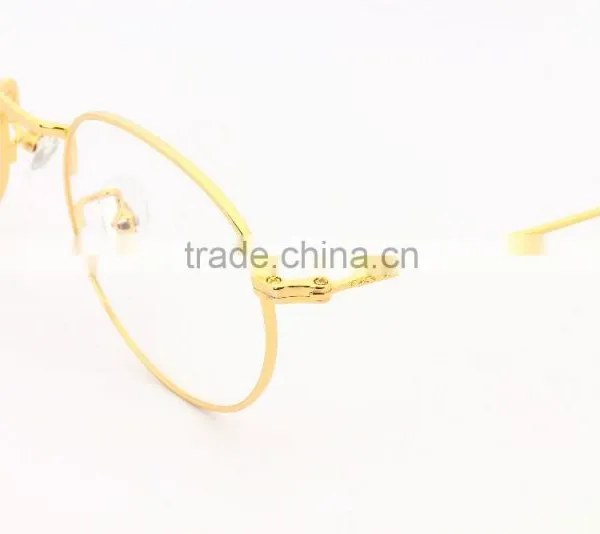 GB103 Simple Vintage Style Round Golden Metal Frame Reading Glasses photo-6