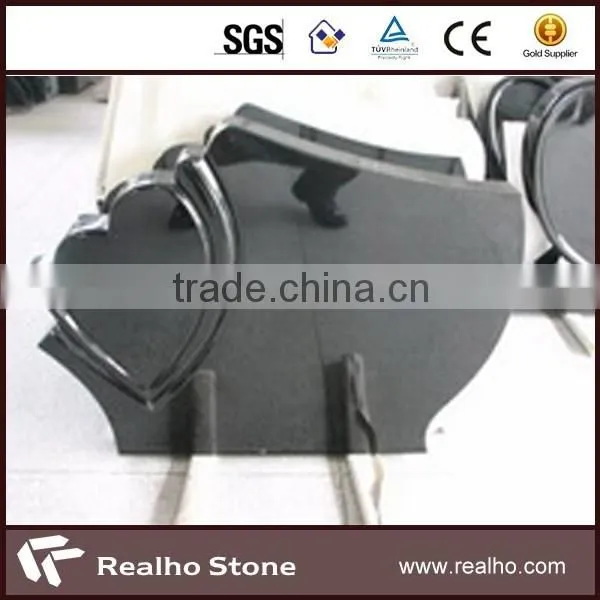 European & American Style Shanxi Black Apex Heart Tombstone