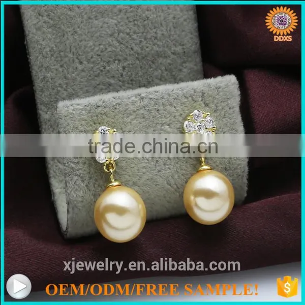 2016 Fashion Silver Gold South Sea Shell Pearl Daily Wear Earrings photo-6