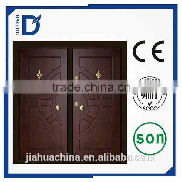 Armored Burglar Proof Designs Carved Wood Design Panel Door Cedar Door With Certificate photo-5