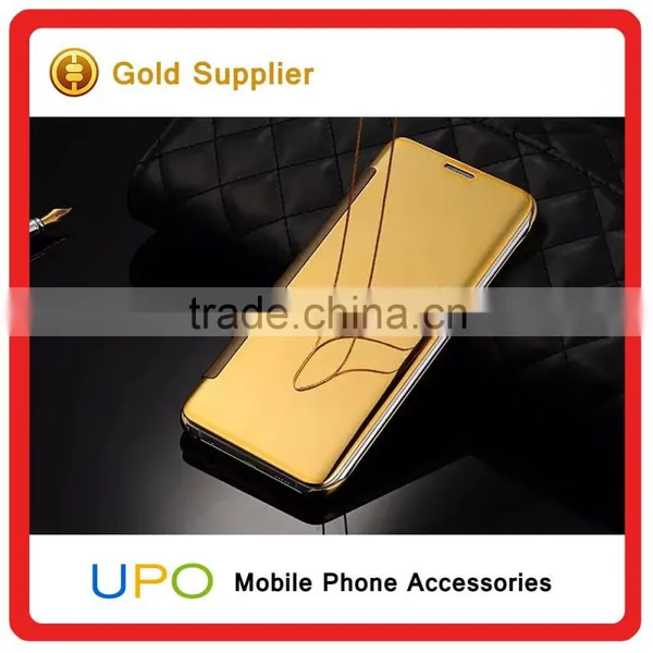 [UPO] For Samsung Galaxy S7 Edge Clear View PC Cover Auto Sleep Wake Mirror Flip Leather Cool Phone Cases photo-2