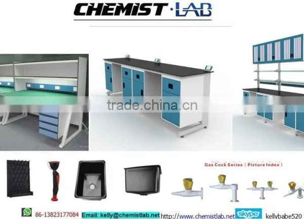 Heavy Duty Steel Physical Lab Work Table With Full Height Drawers & Epoxy Resin Top photo-5