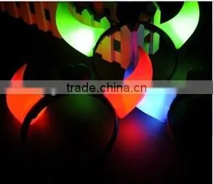 Factory Price LED Flashing Light Devil Horns Halloween Headband photo-4