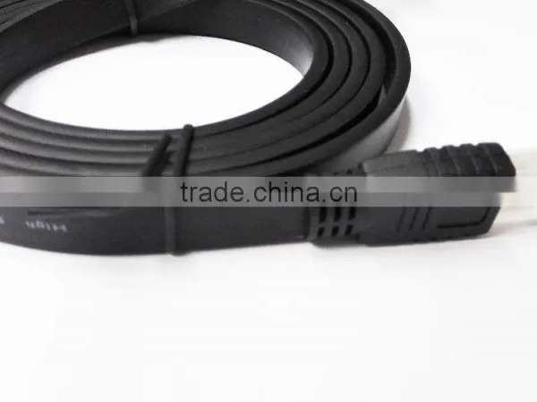 Black Flat HDMI Cable With Gold Plated photo-2