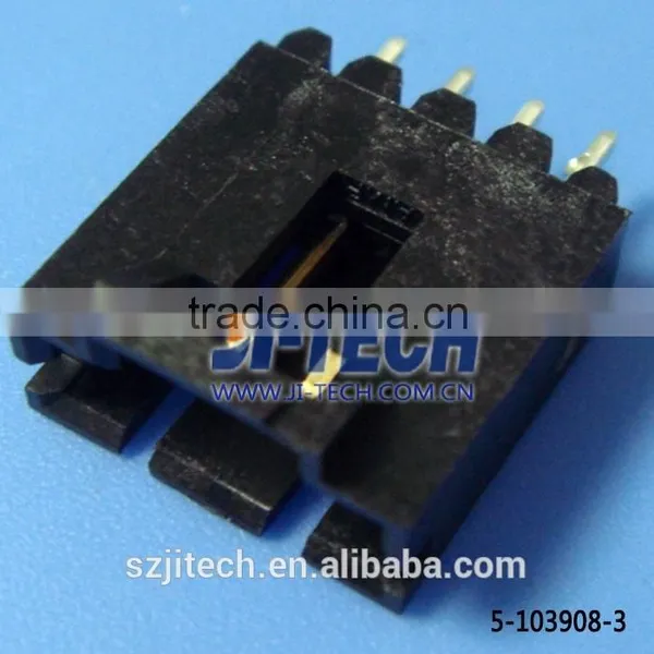 2.54mm Vtertical Pcb Mounting Orientation Wire to Board Shrouded Header Connector TE 4 Pin Plug Connector Tyco 5-103908-3 photo-3