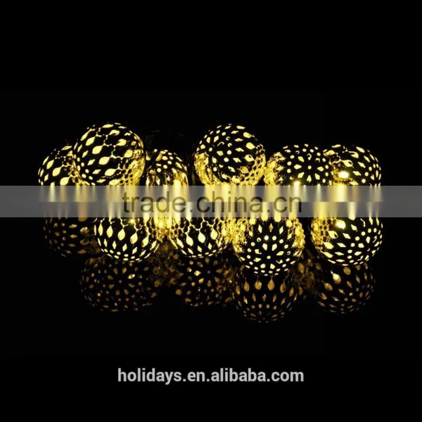 Warm White 10 Balls/Set String LED Fairy Lights LED Solar Lamp photo-2