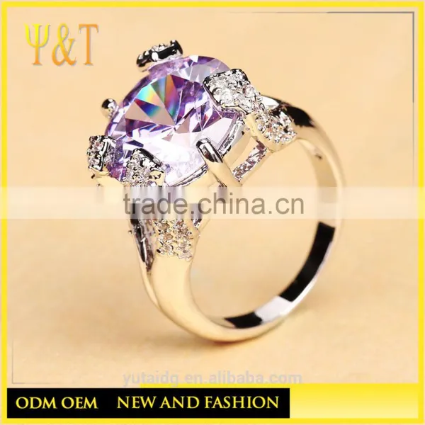 Jingli Jewelry Purple Gemstone Engagement Ring For Women (YJ-834) photo-2