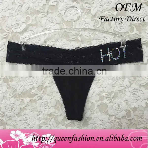 Lace Sexy Panties Different Sizes Sexy Transparent Thongs Shining Character Underwear With Custom Styles Women