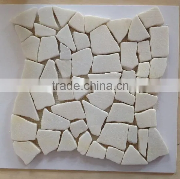 Natural Stone Mosaic With White Round Pebble Stone photo-2