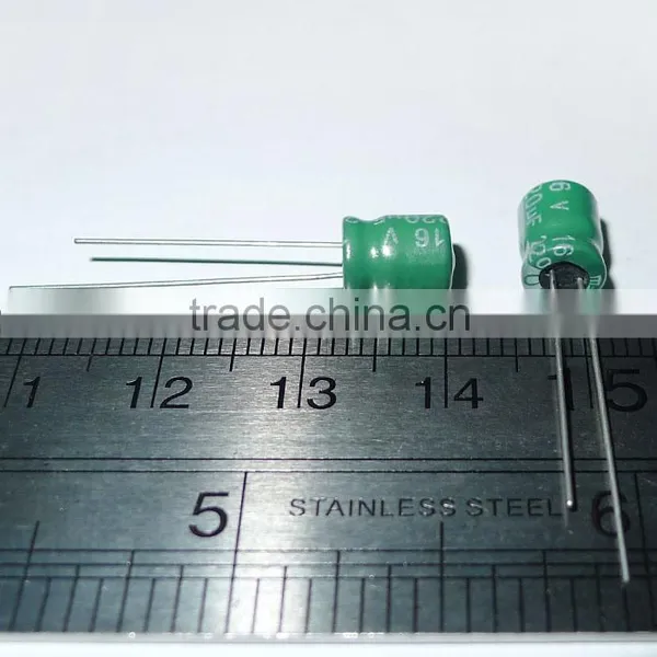 220UF/16V 6*7 Green Metallized Polyester Film Capacitor