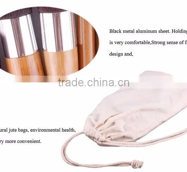Hot Sale High Quality 11 Pcs Bamboo Makeup Brush Set Including Kabuki Makeup Brushes photo-6