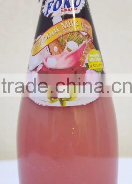 Coconut Milk Drink With Nata De Coco Rose