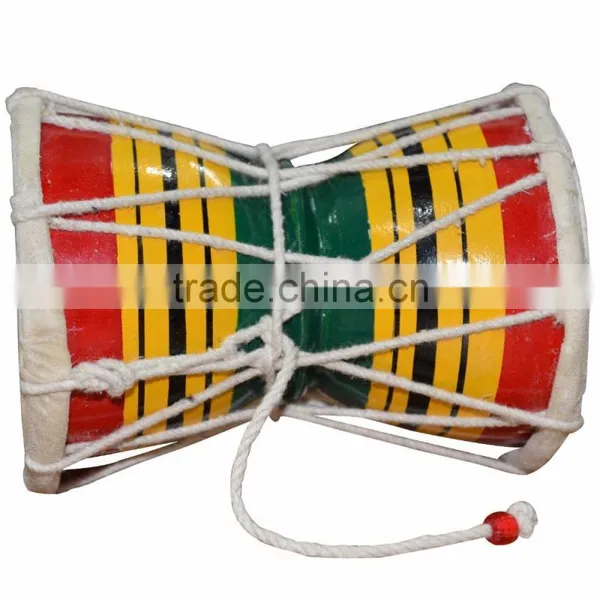 PROFESSIONAL HANDMADE INDIAN RELIGIOUS SHIVA FOLK MUSICAL DAMROO DAMRU photo-3
