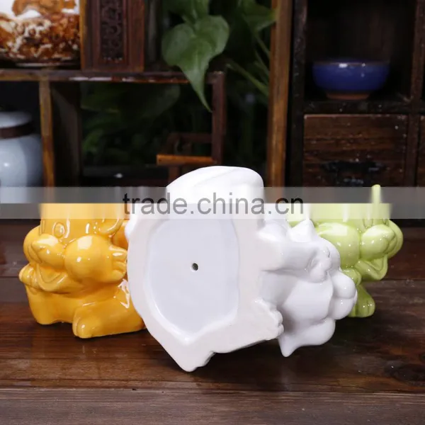 Uqniue Decor Small Animal Ceramic Cat Garden Planter photo-5
